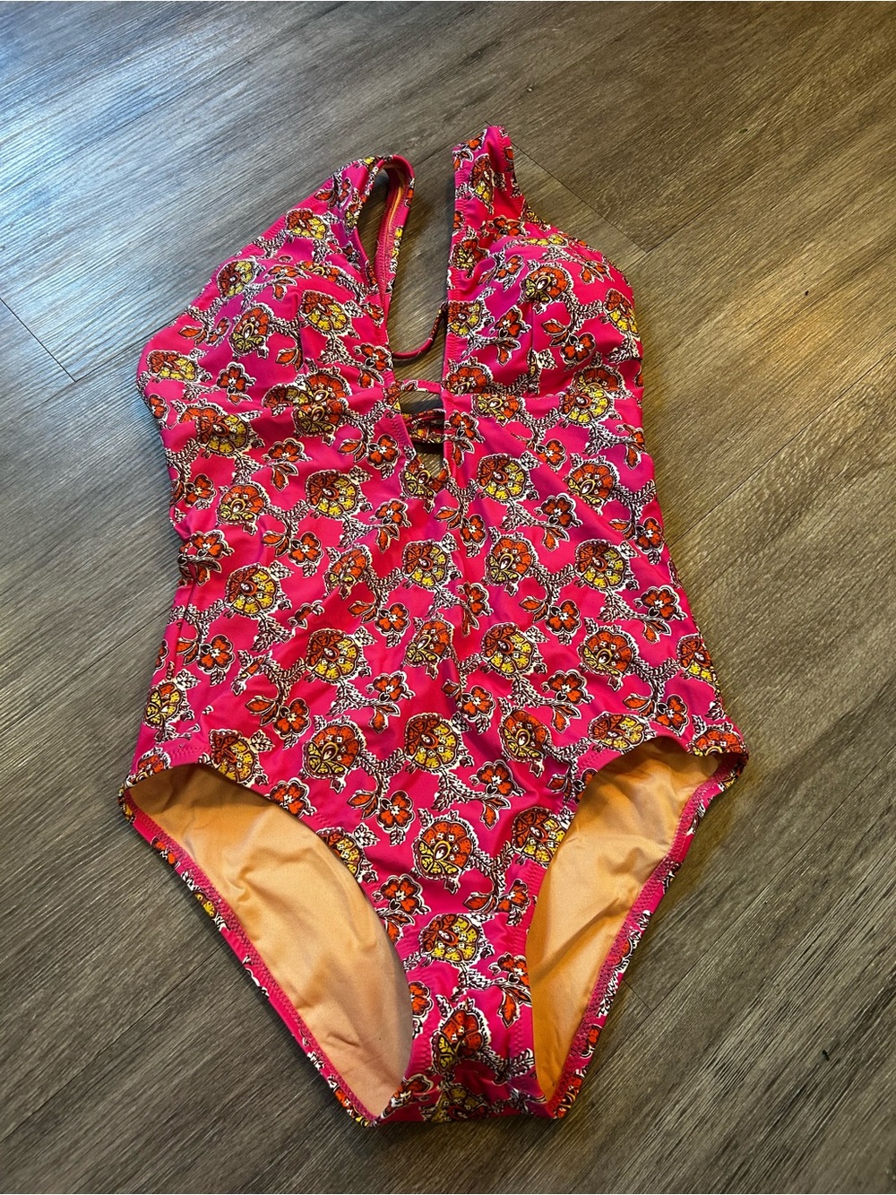 J. Crew Hot Pink Floral One-Piece Swimsuit  nwts!!